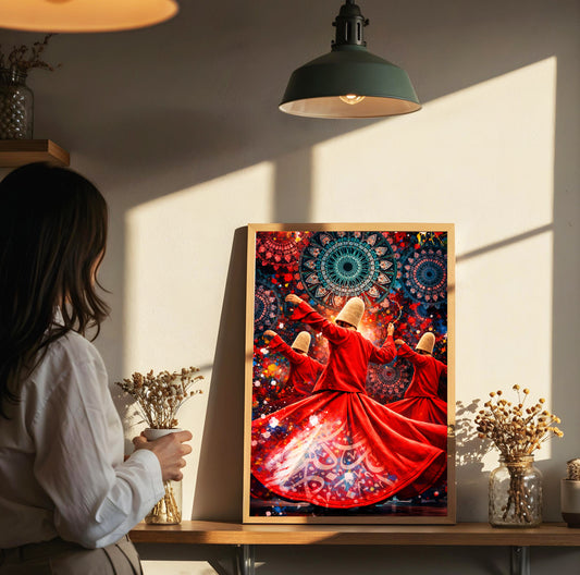 Turkish Sufi Whirling Dervish Dance Wall Art