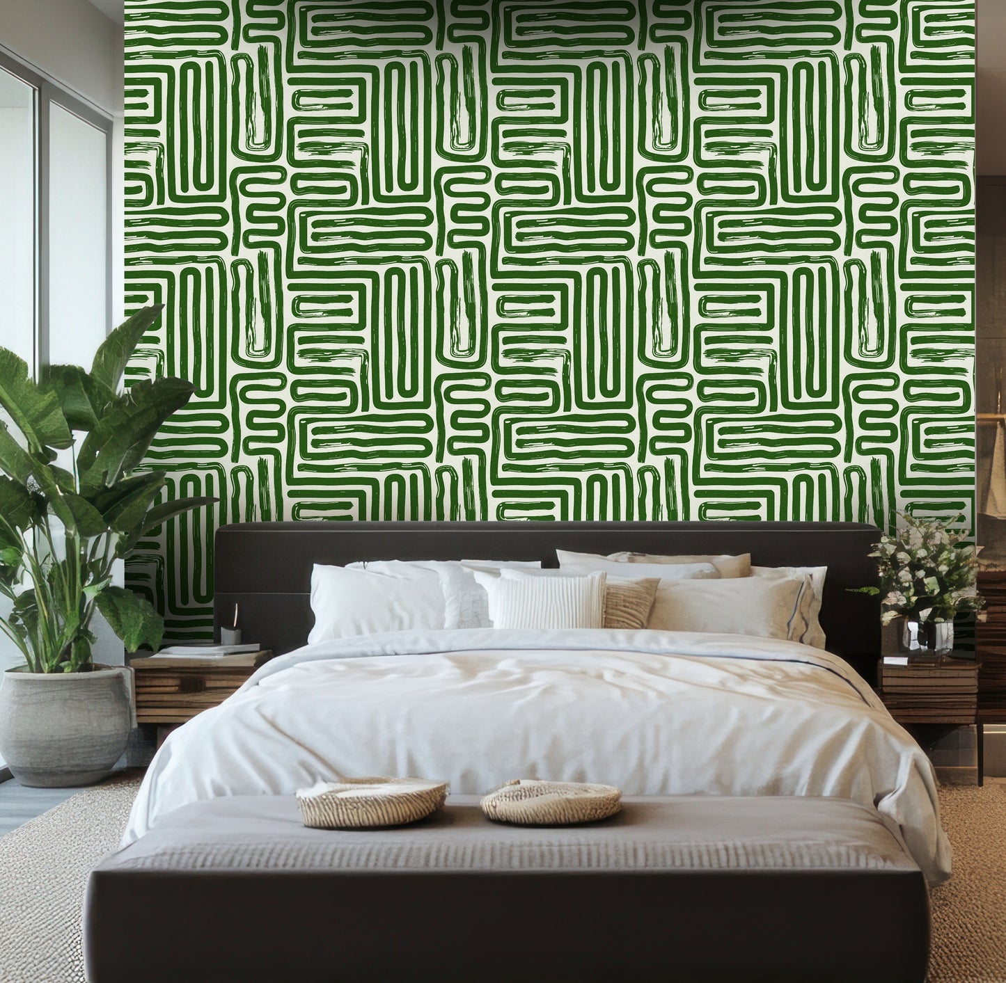 Green Abstract Pattern Wallpaper