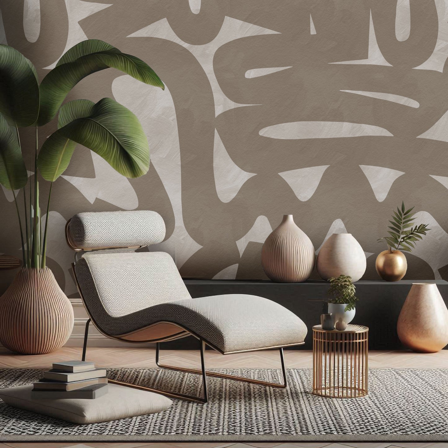 Abstract Earthy Tones Wallpaper