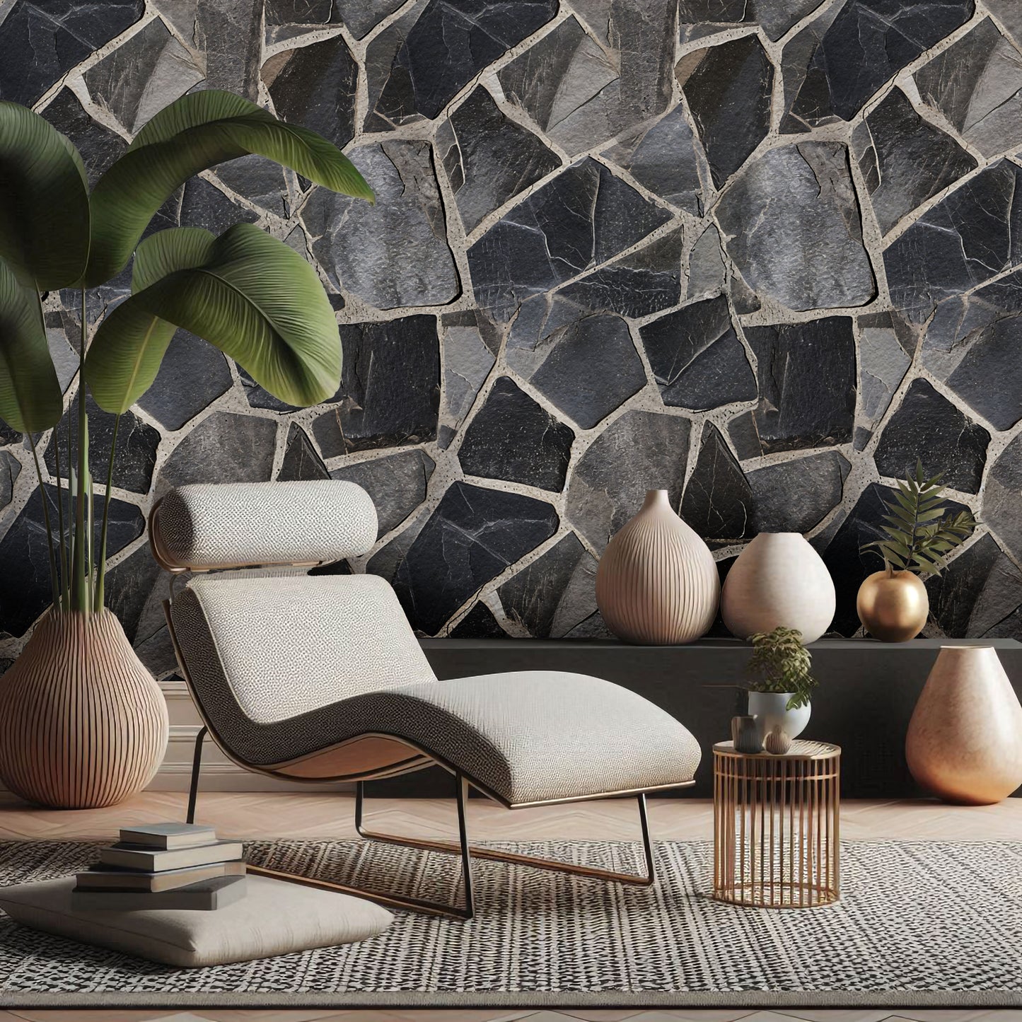 Artful Stone Textures Wallpaper
