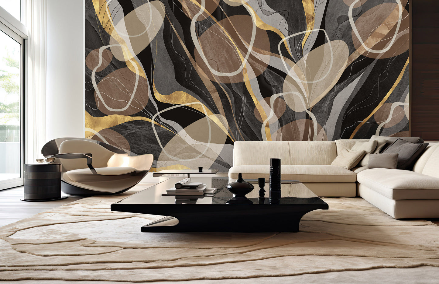 Pebble Forms – Organic Modern Wallpaper Mural
