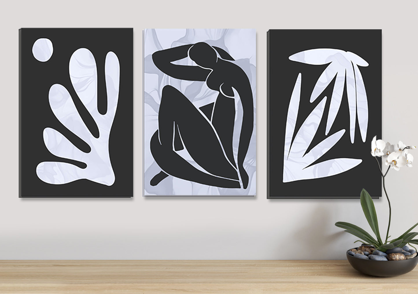 Set of 3 Henri Matisse Minimal Canvas