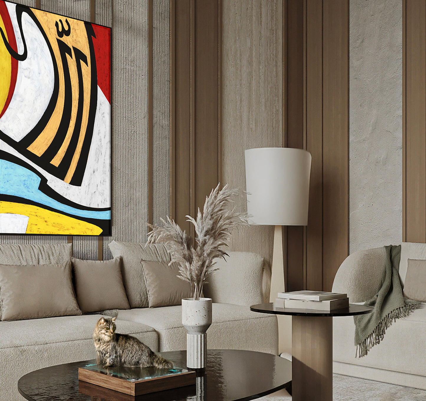 Allah Wall Art Canvas | Abstract Islamic Decor-Arabic Calligraphy