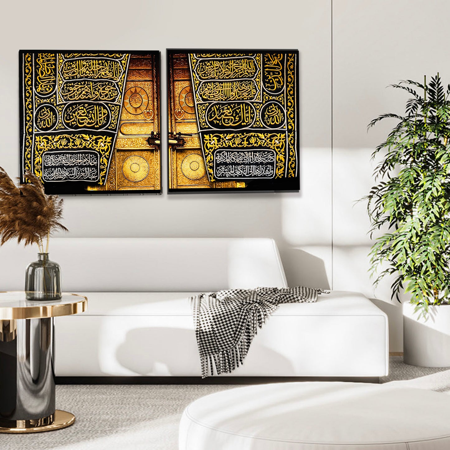 Miniature Kaaba Door Replica Canvas Wall Art