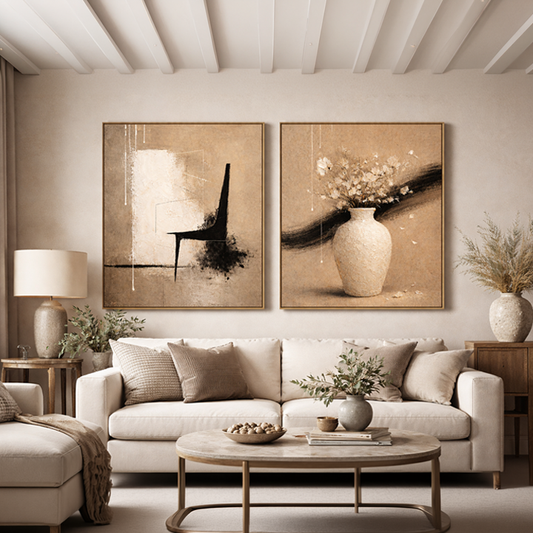 Architectural Silence Set of 2 Printable | Neutral Abstract Wall Art | Minimal Modern Decor