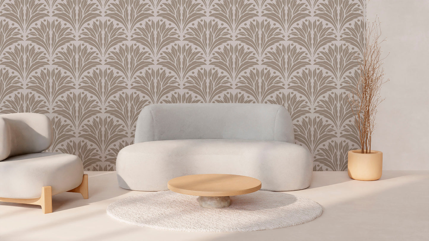 Timeless Elegance: Neutral Floral Wallpaper