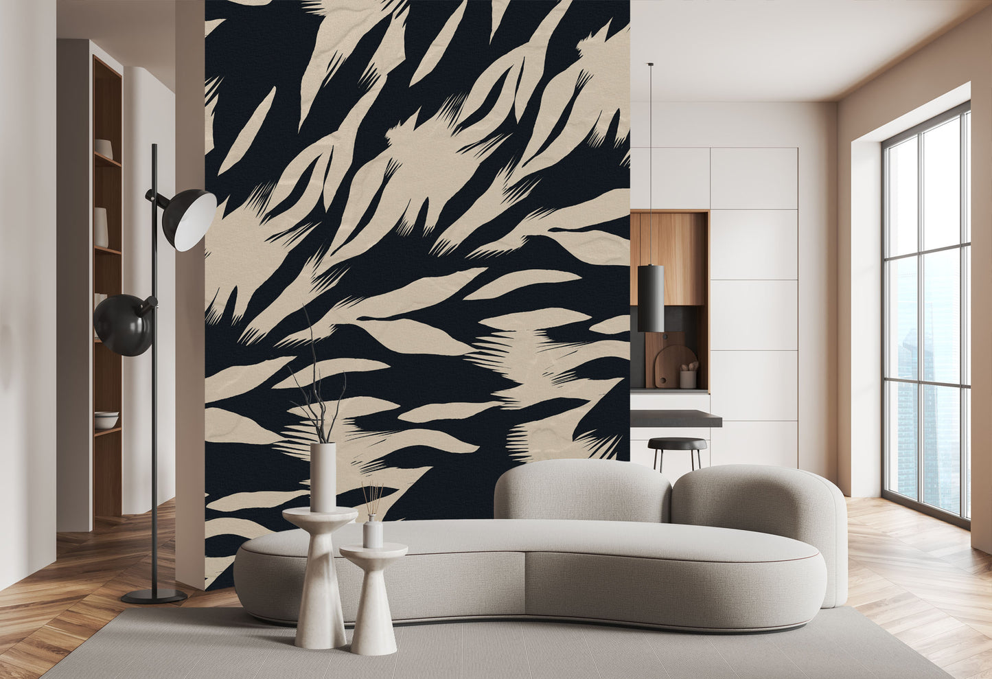 Wings of Freedom: Abstract Black Wallpaper