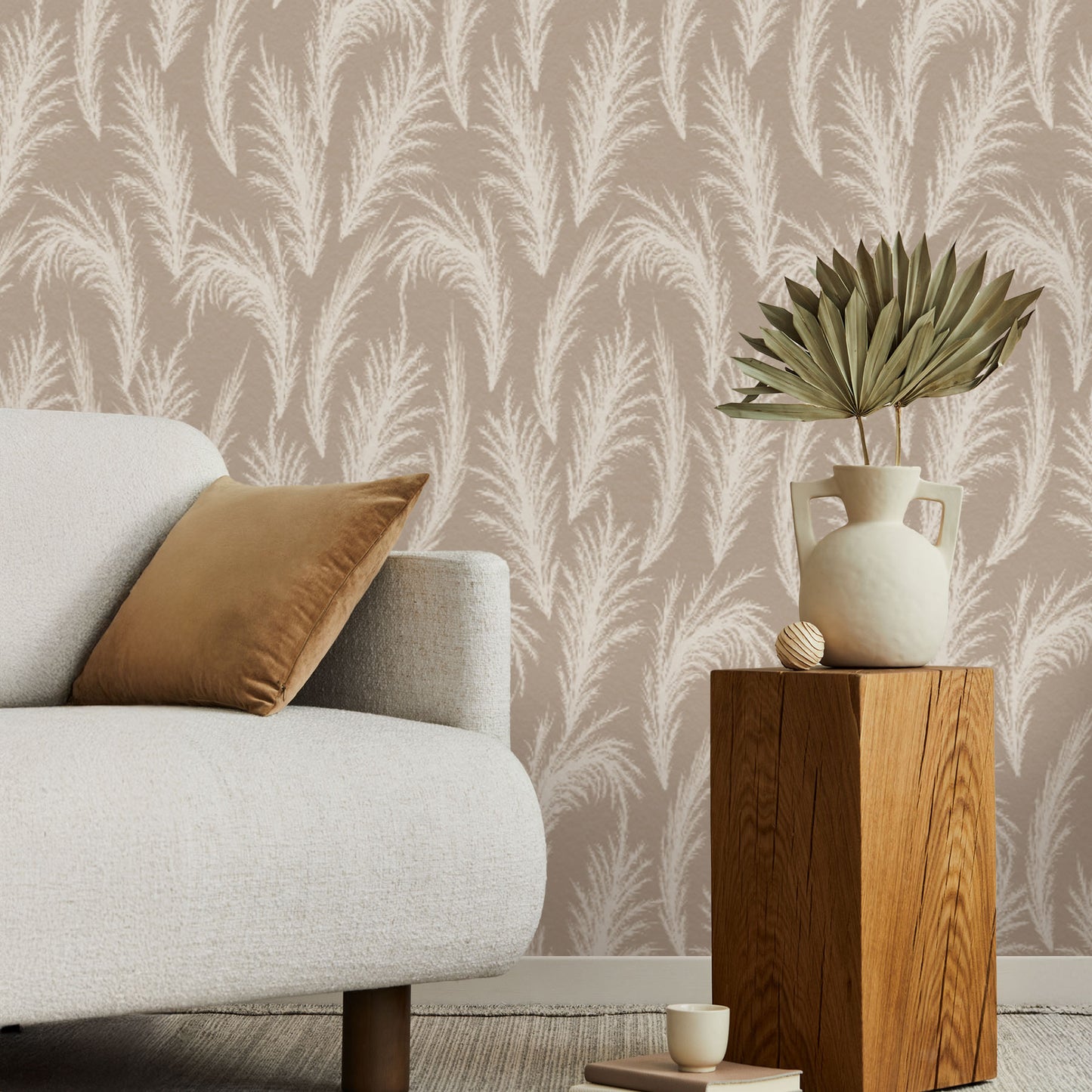 Earthy Tone Feathers Wallpaper