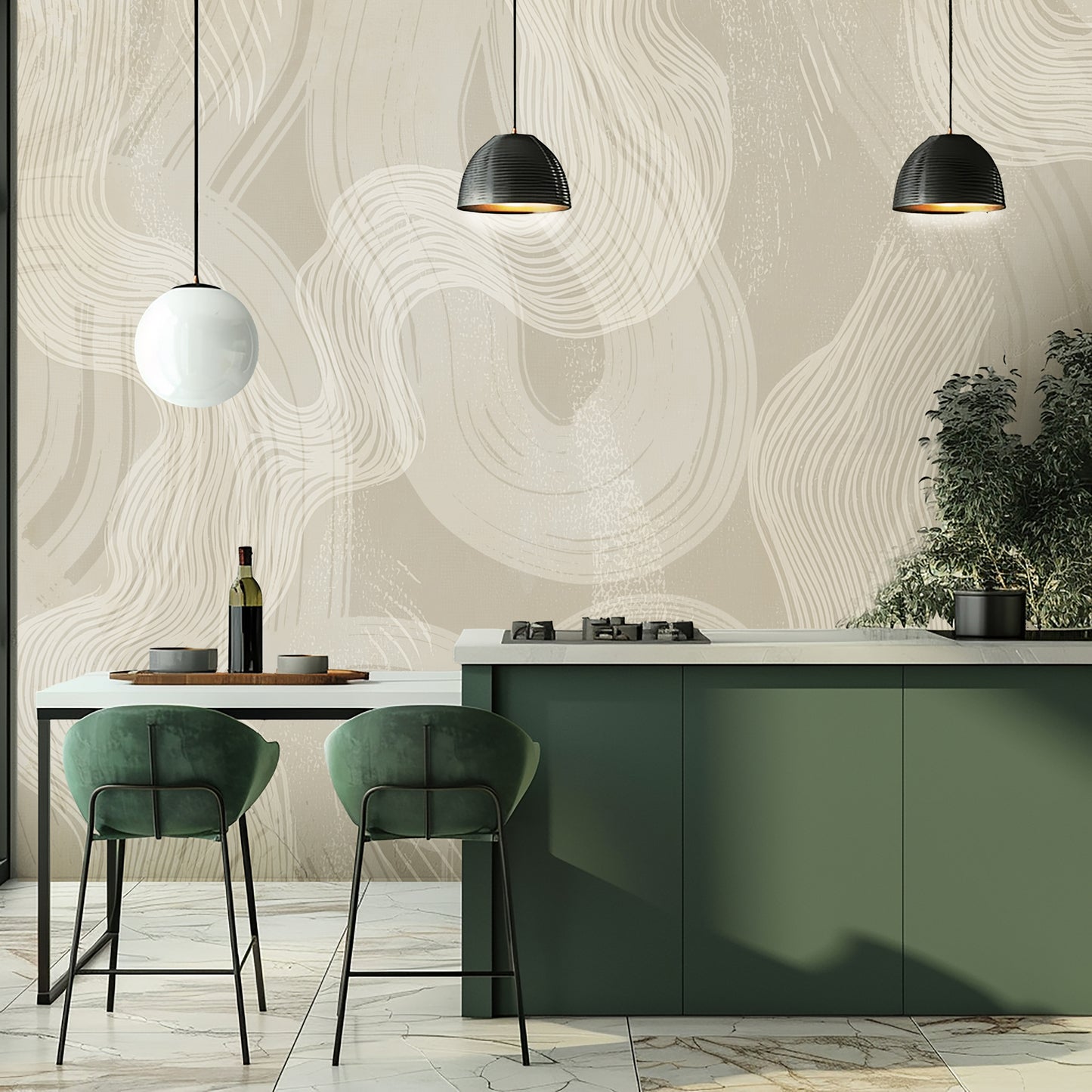 Winding Lines Wallpaper