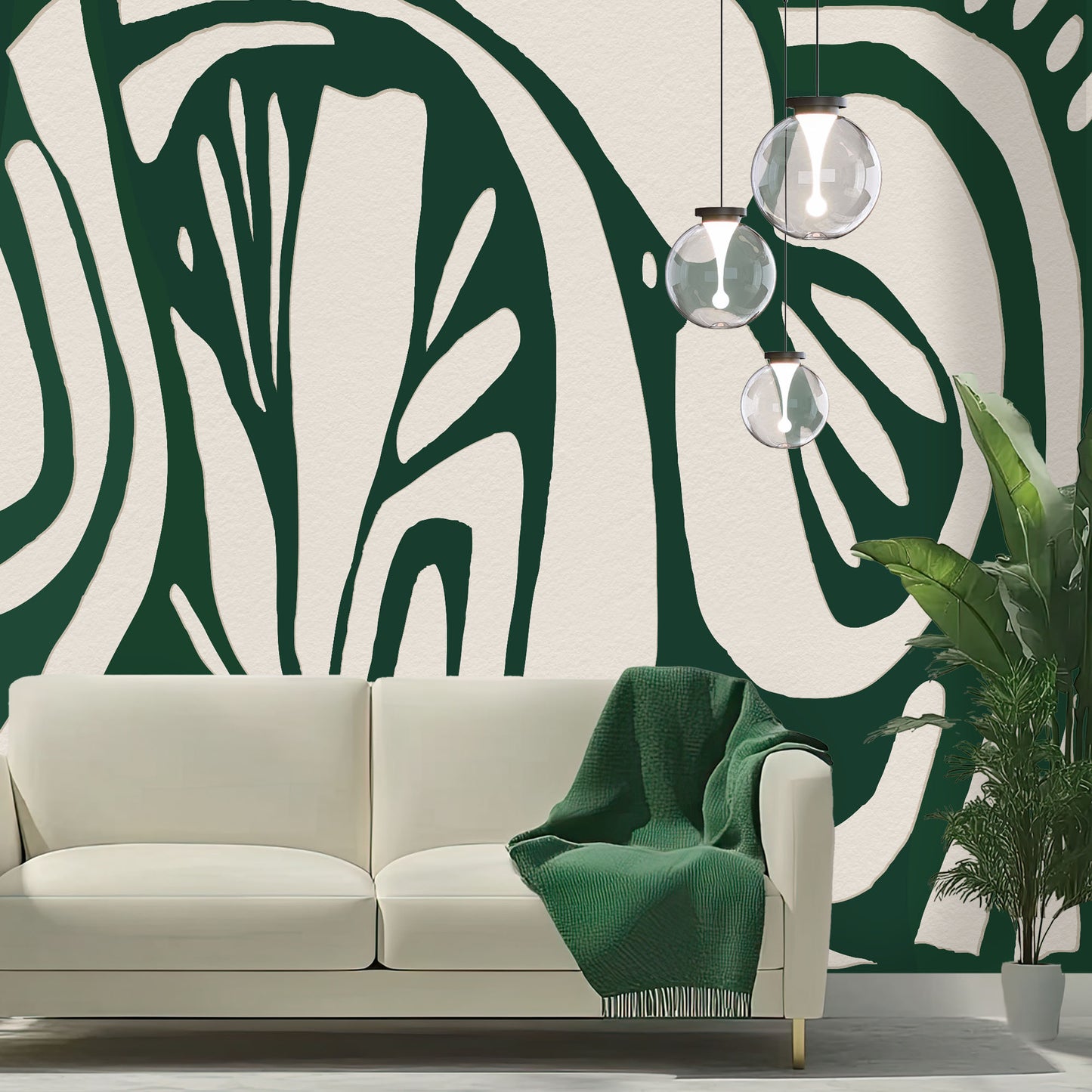 Verdant Green Minimalist Wallpaper