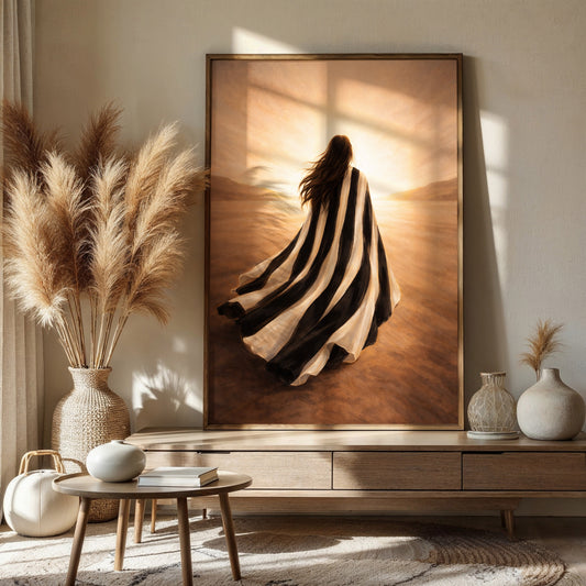 Toward the Light Minimal Neutral Wall Art | Inspirational Journey Art