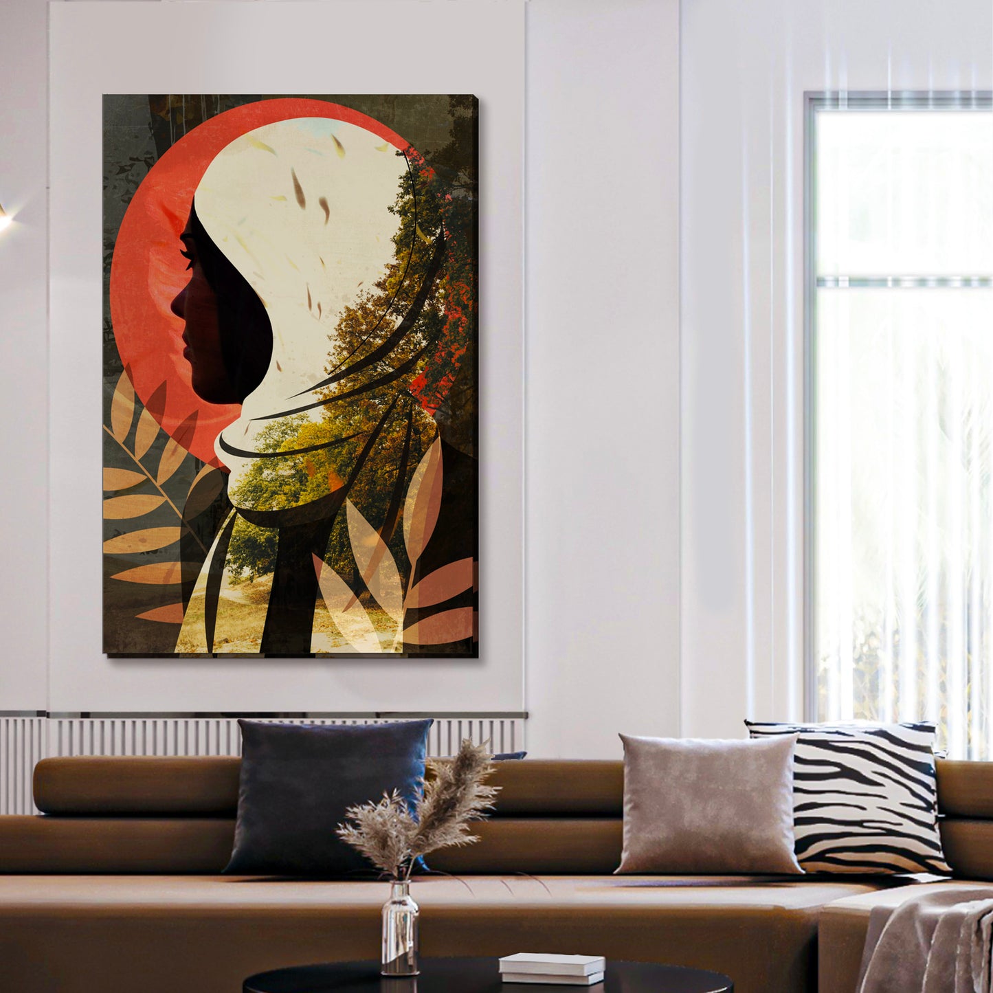 Women in Hijab, Oriental Woman Portrait, Veil Art Arabic Muslim Wall Art Print