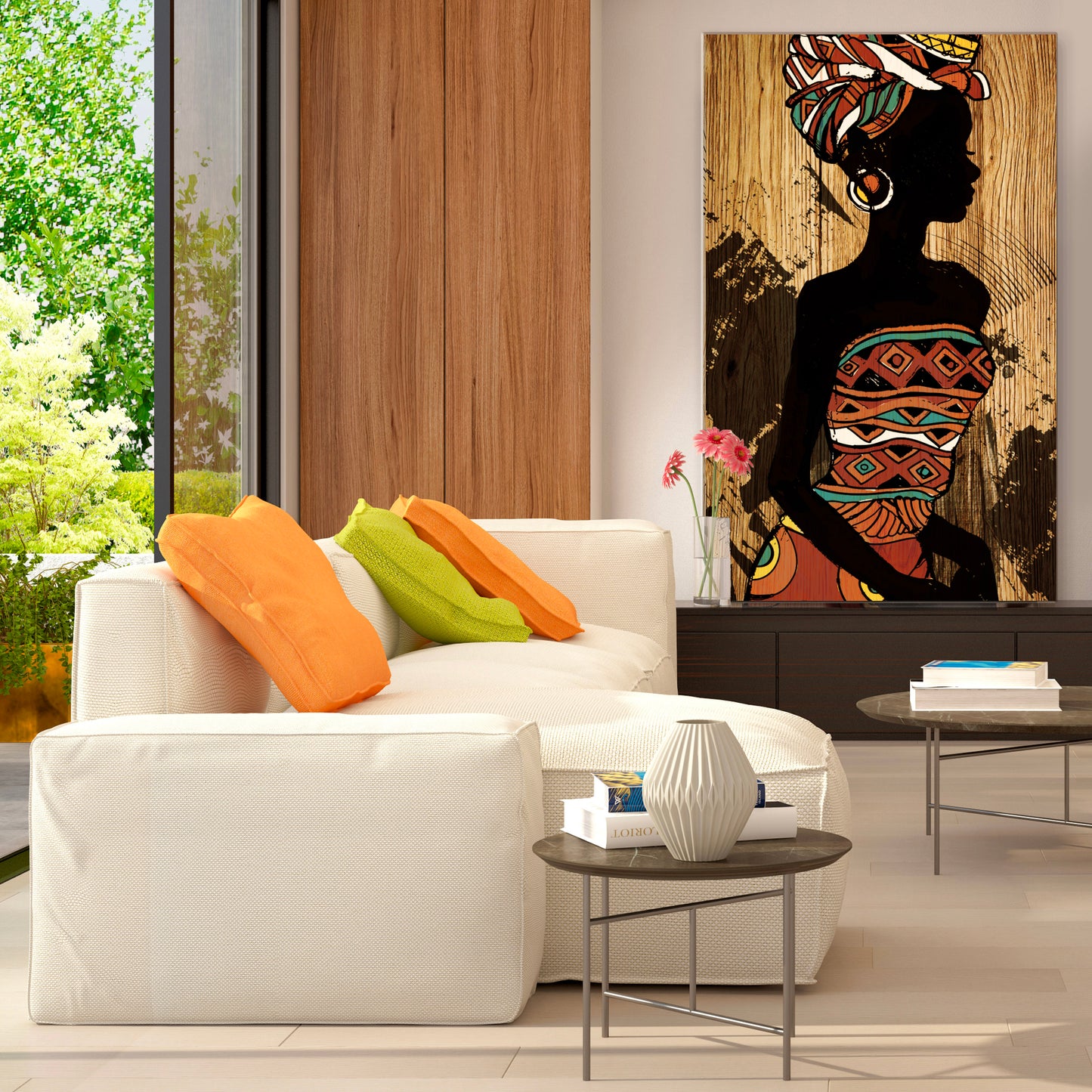 Strong Women Figures, Black Women Abstract Art on Canvas