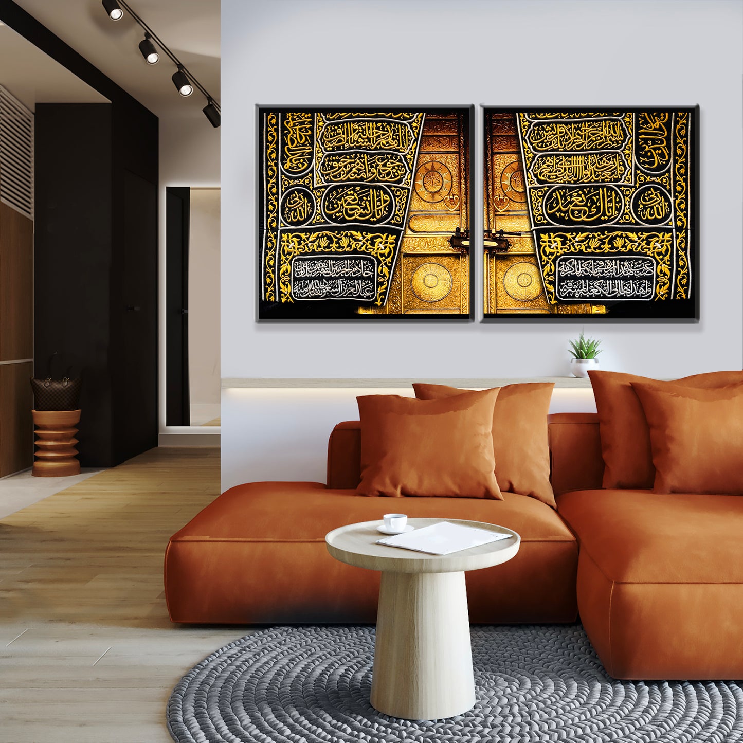 Miniature Kaaba Door Replica Canvas Wall Art