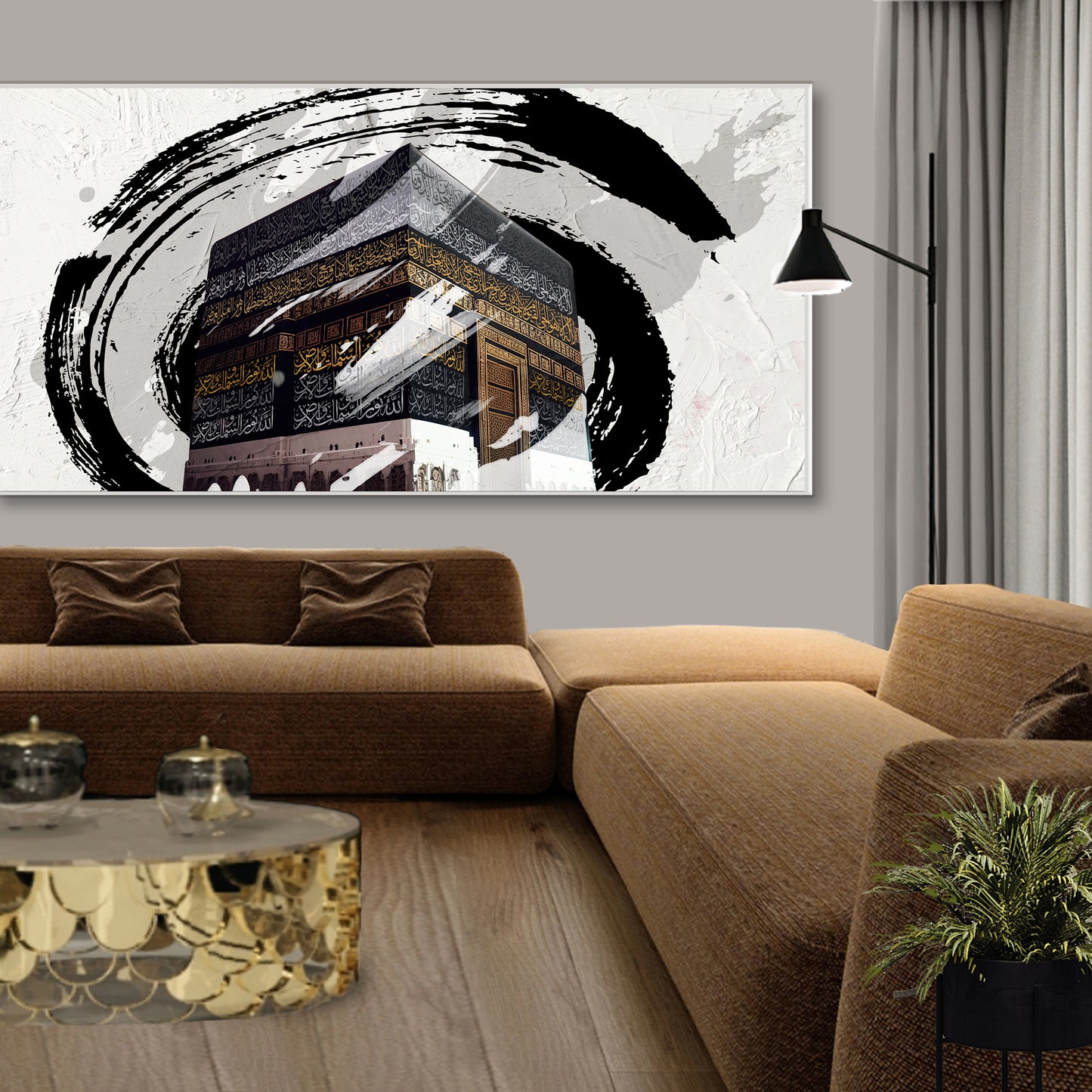 The Sacred Holy Circle, Modern Abstract Kaaba Wall Decor
