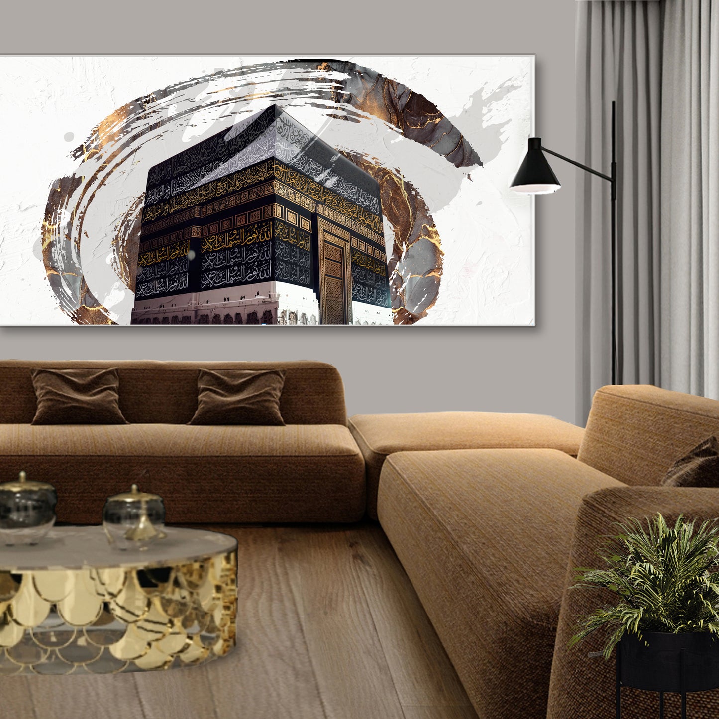 The Sacred Holy Circle, Modern Abstract Kaaba Wall Decor