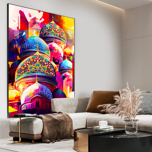 Mosque Arches, Islamic Architecture Retro Art