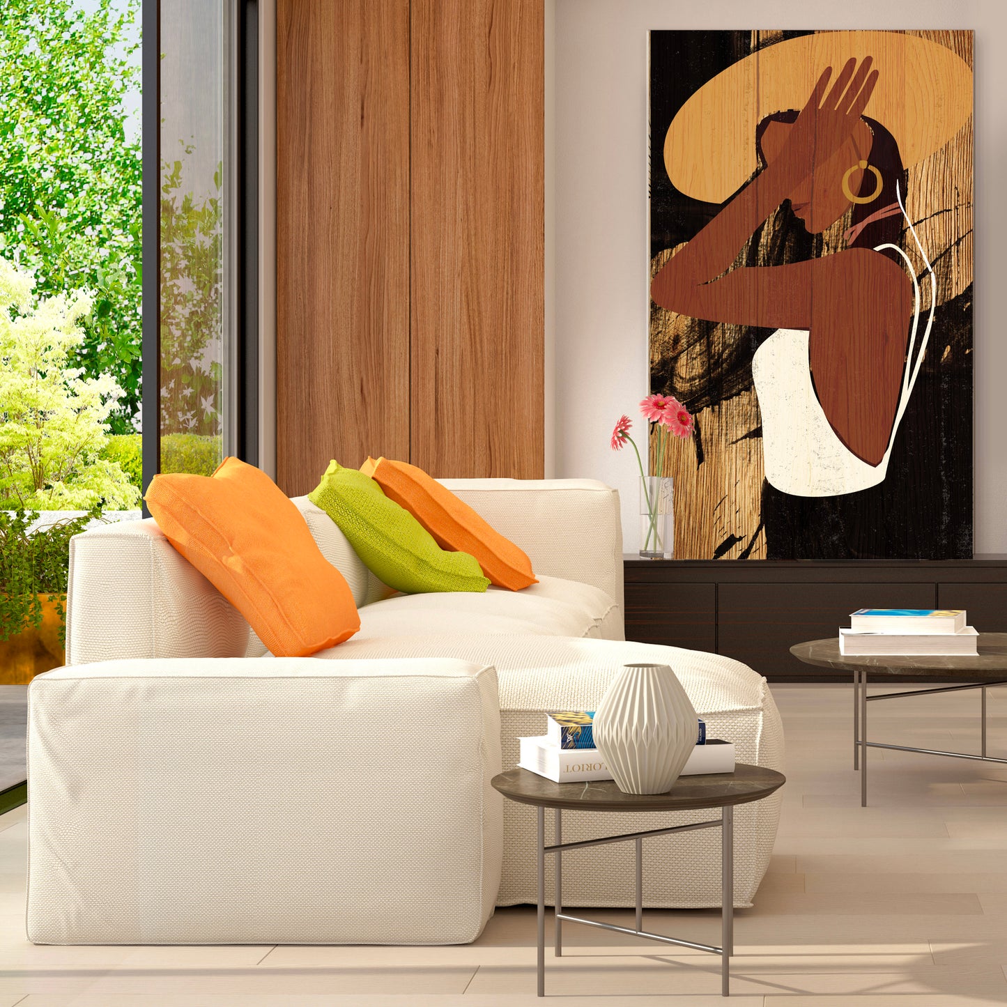 Strong Women Figures, Black Women Abstract Art on Canvas
