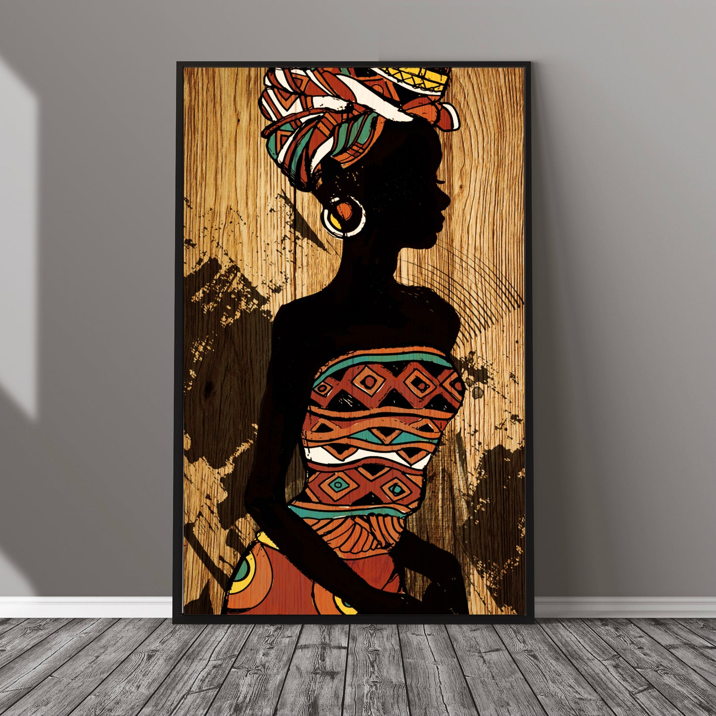 Strong Women Figures, Black Women Abstract Art on Canvas