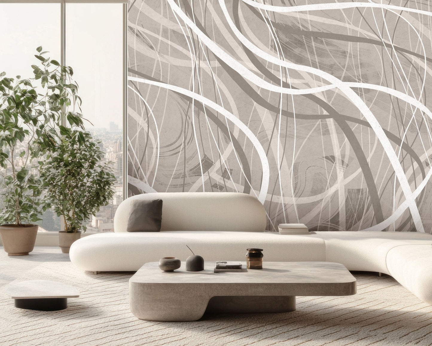 Flowing Strokes Wallpaper