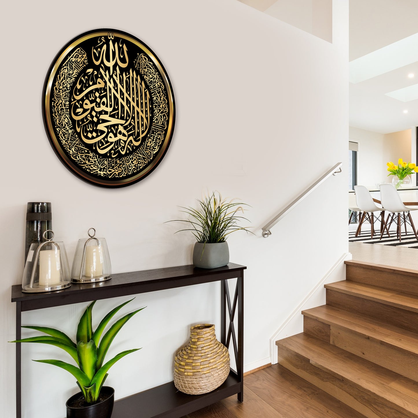 Round Ayatul Kursi Islamic Acrylic Glass