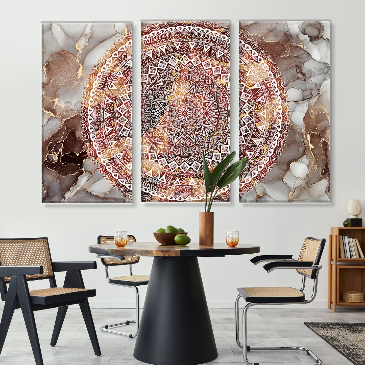 Mandala, Set of 3 Canvas