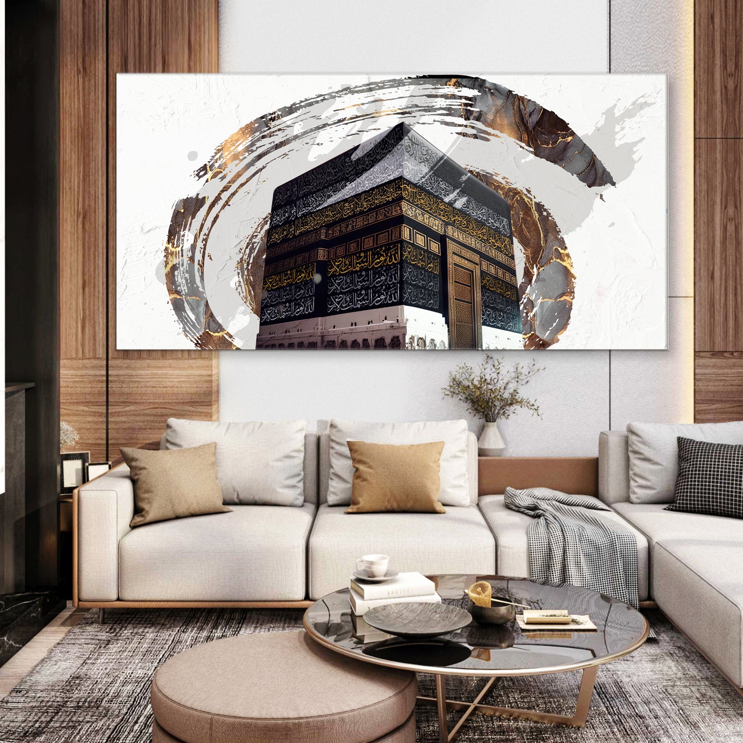 The Sacred Holy Circle, Modern Abstract Kaaba Wall Decor
