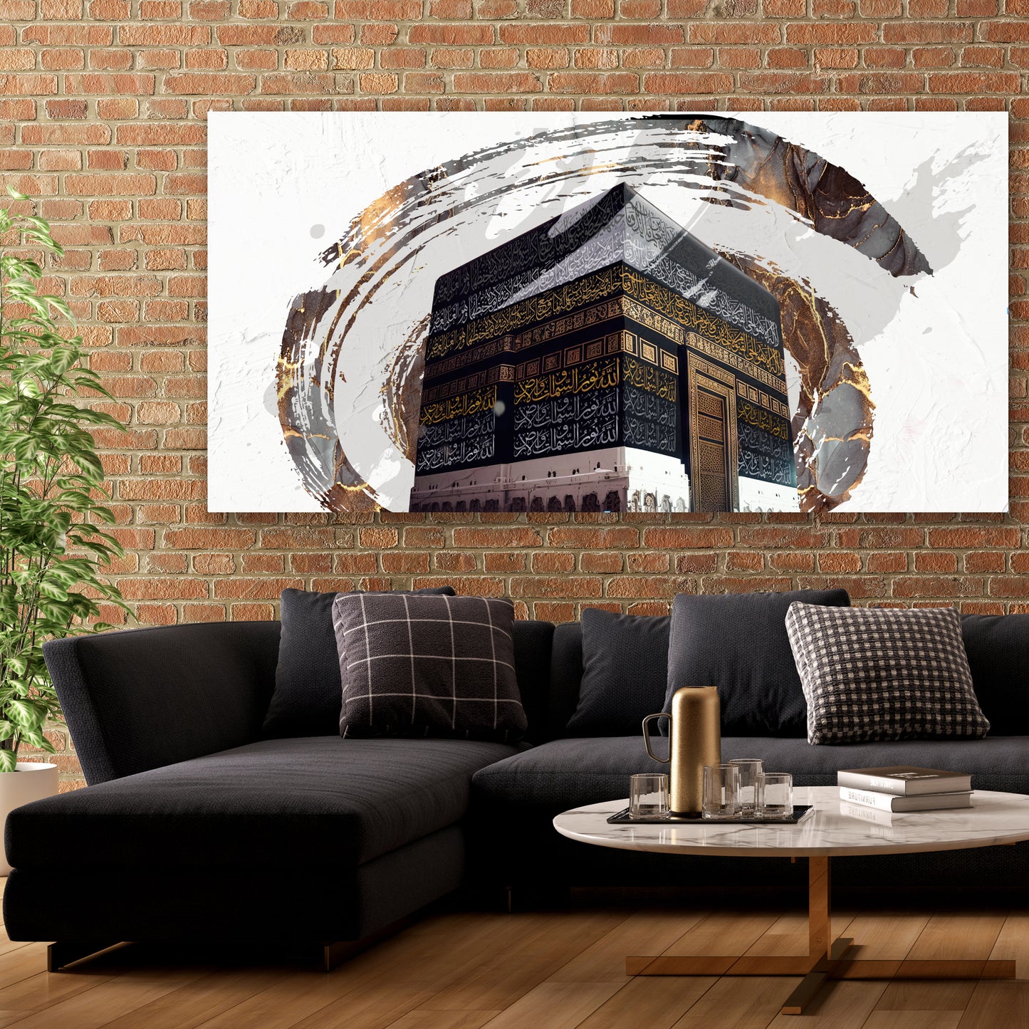 The Sacred Holy Circle, Modern Abstract Kaaba Wall Decor