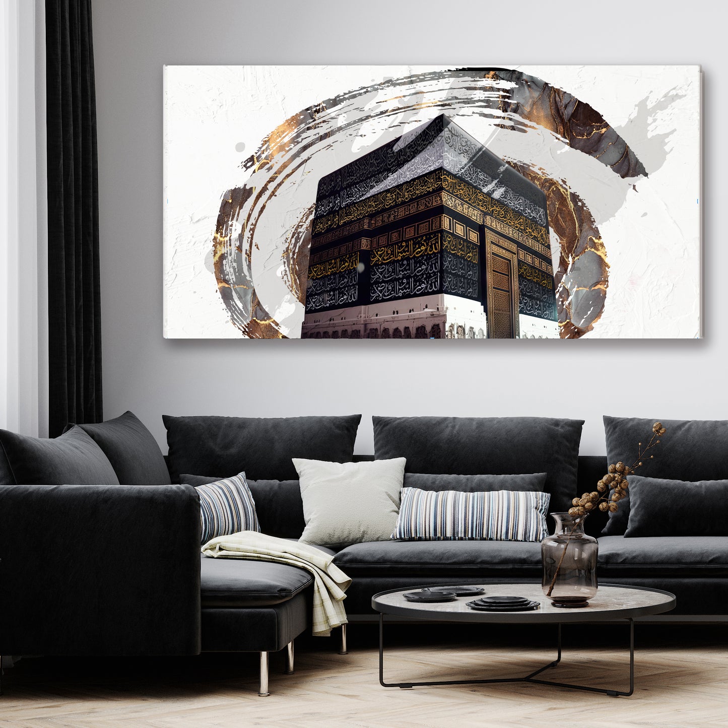 The Sacred Holy Circle, Modern Abstract Kaaba Wall Decor