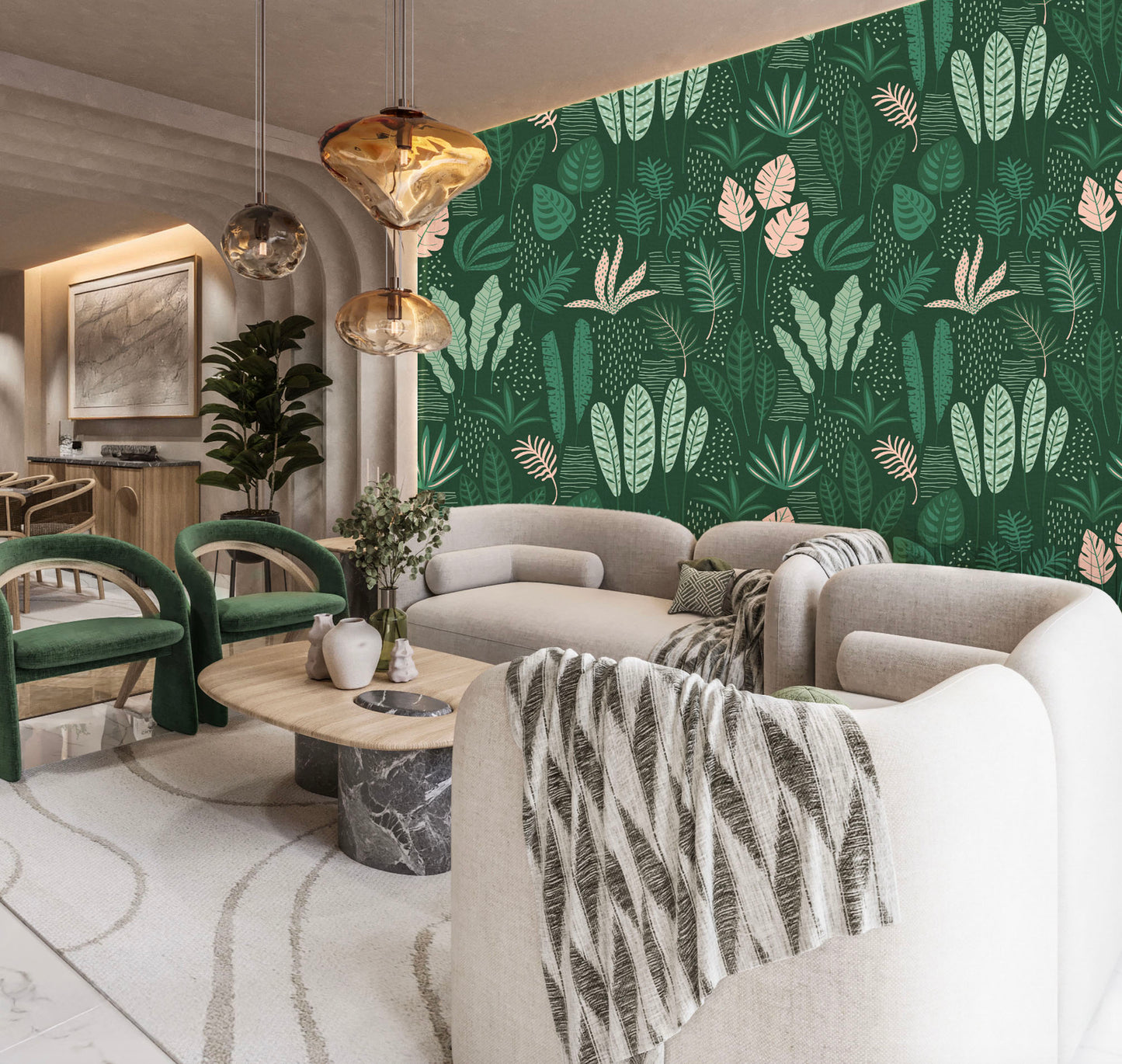 Lush Green Retreat Wallpaper