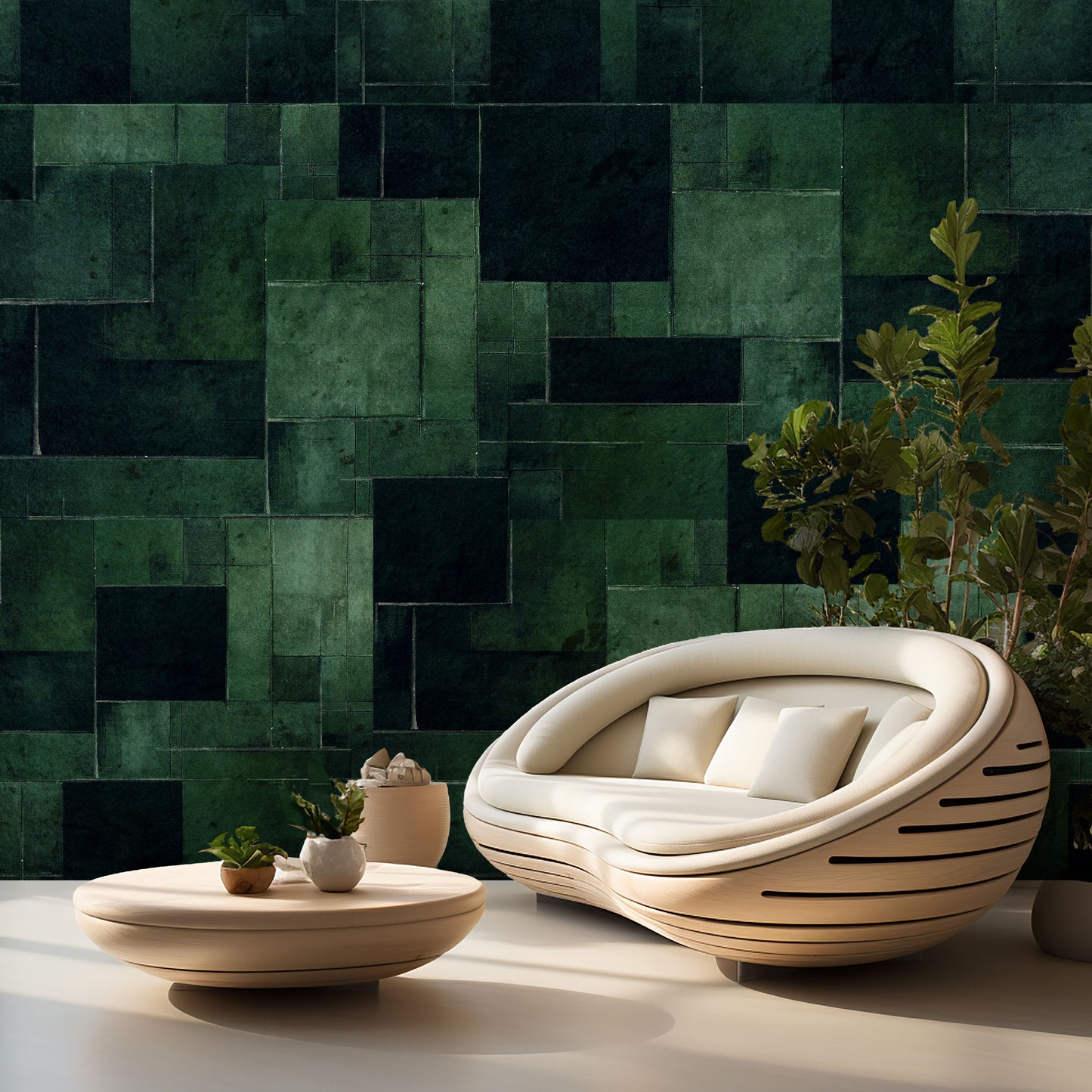 Green Brick Wallpaper