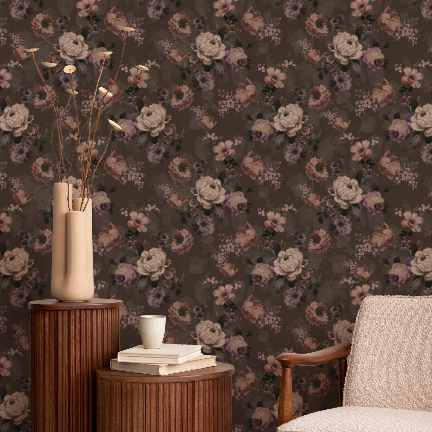 Velvet Reverie – Moody Vintage Floral Wallpaper