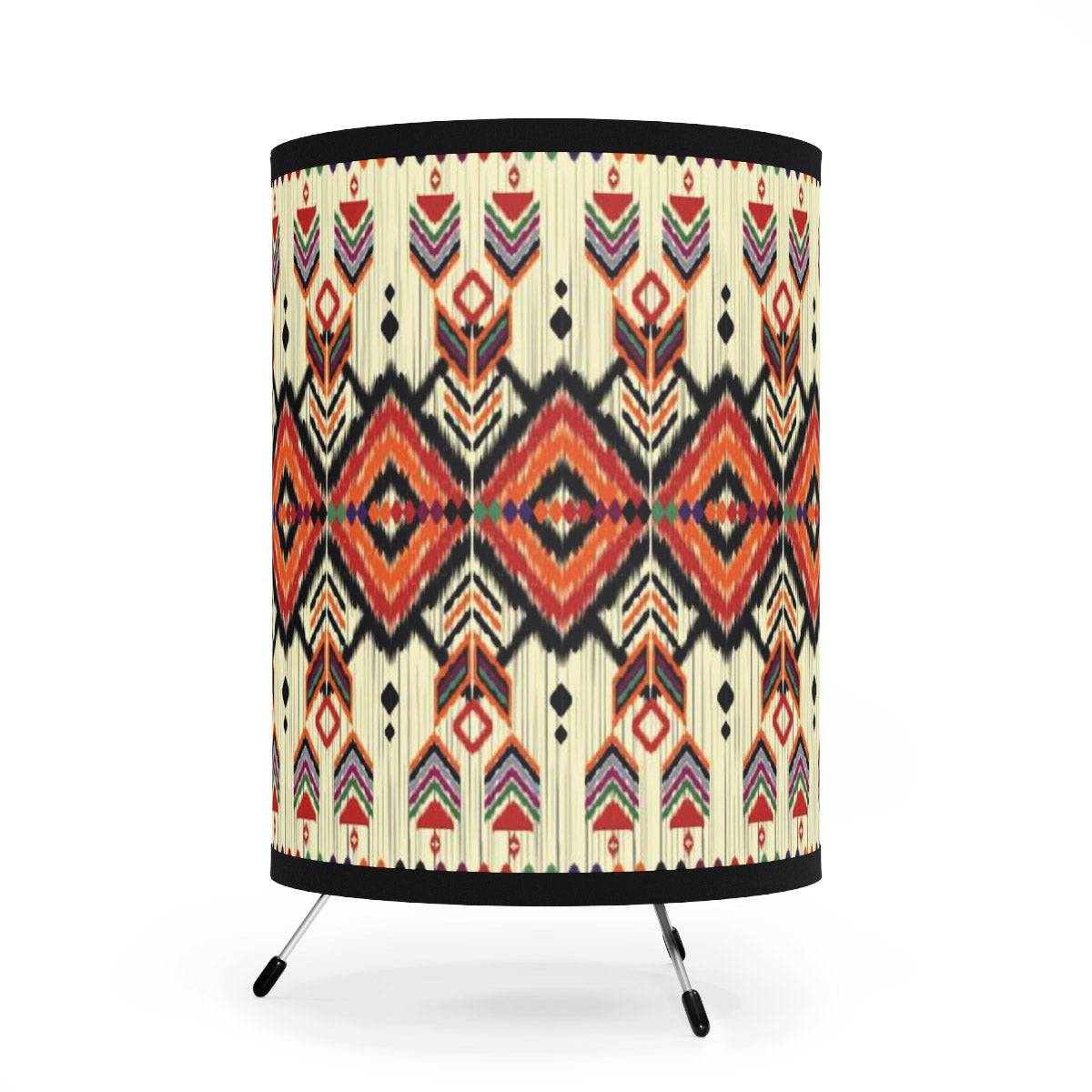 African Tribal Art Print Tripod Lamp Shade