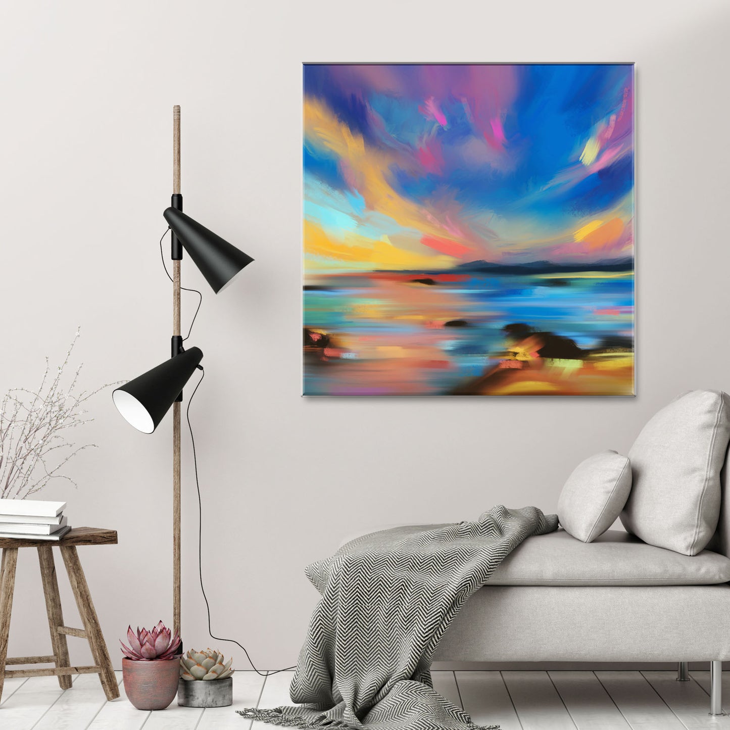 Blue Lagoon, Modern abstract Wall Art Home Decor, Beach House Condos wall Hangings