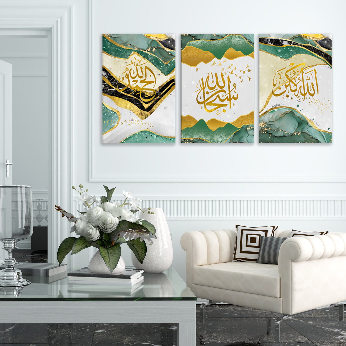 3 Panels, Modern Arabic Canvas