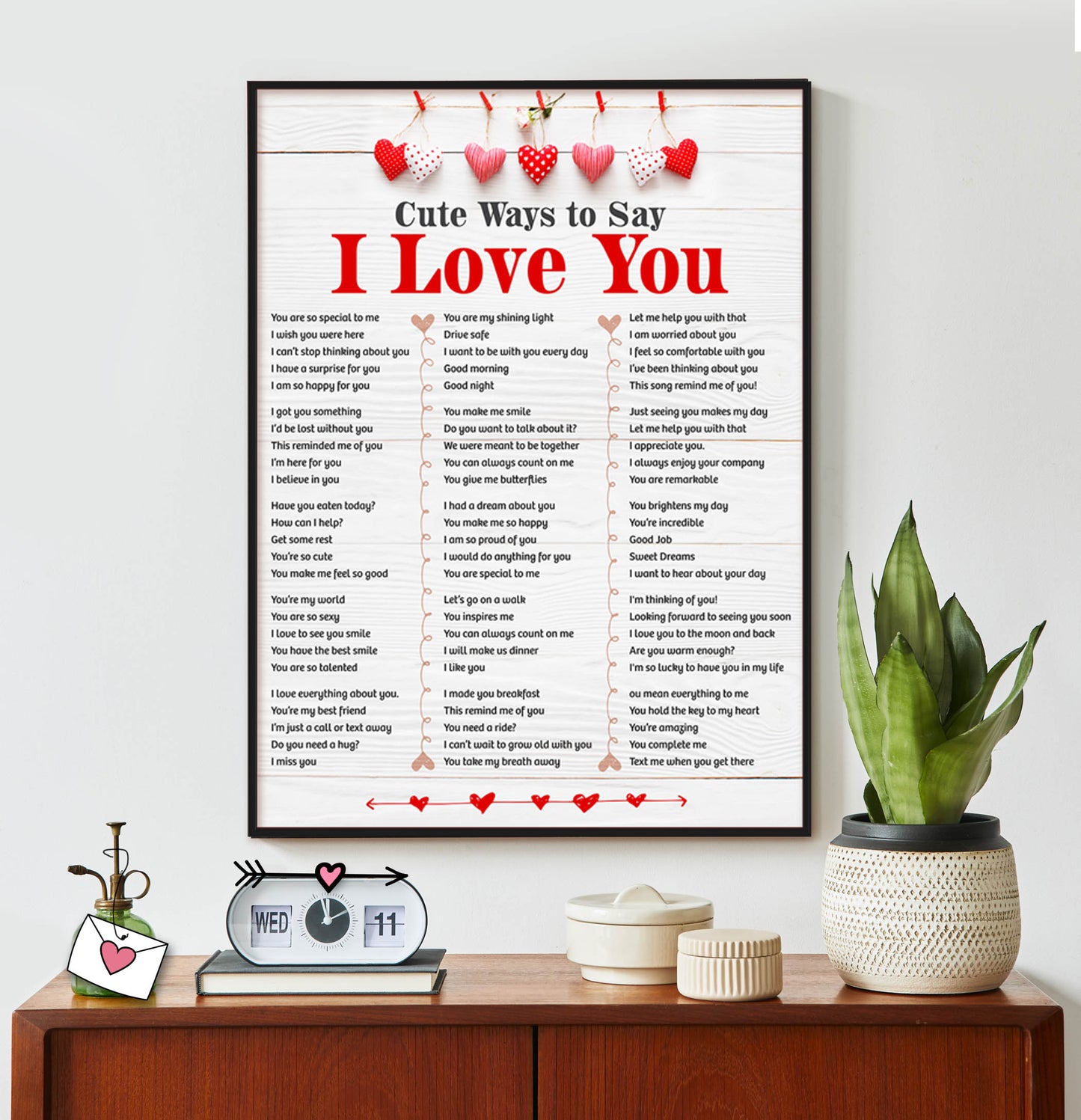 Cute Ways To Say I Love You Poster print