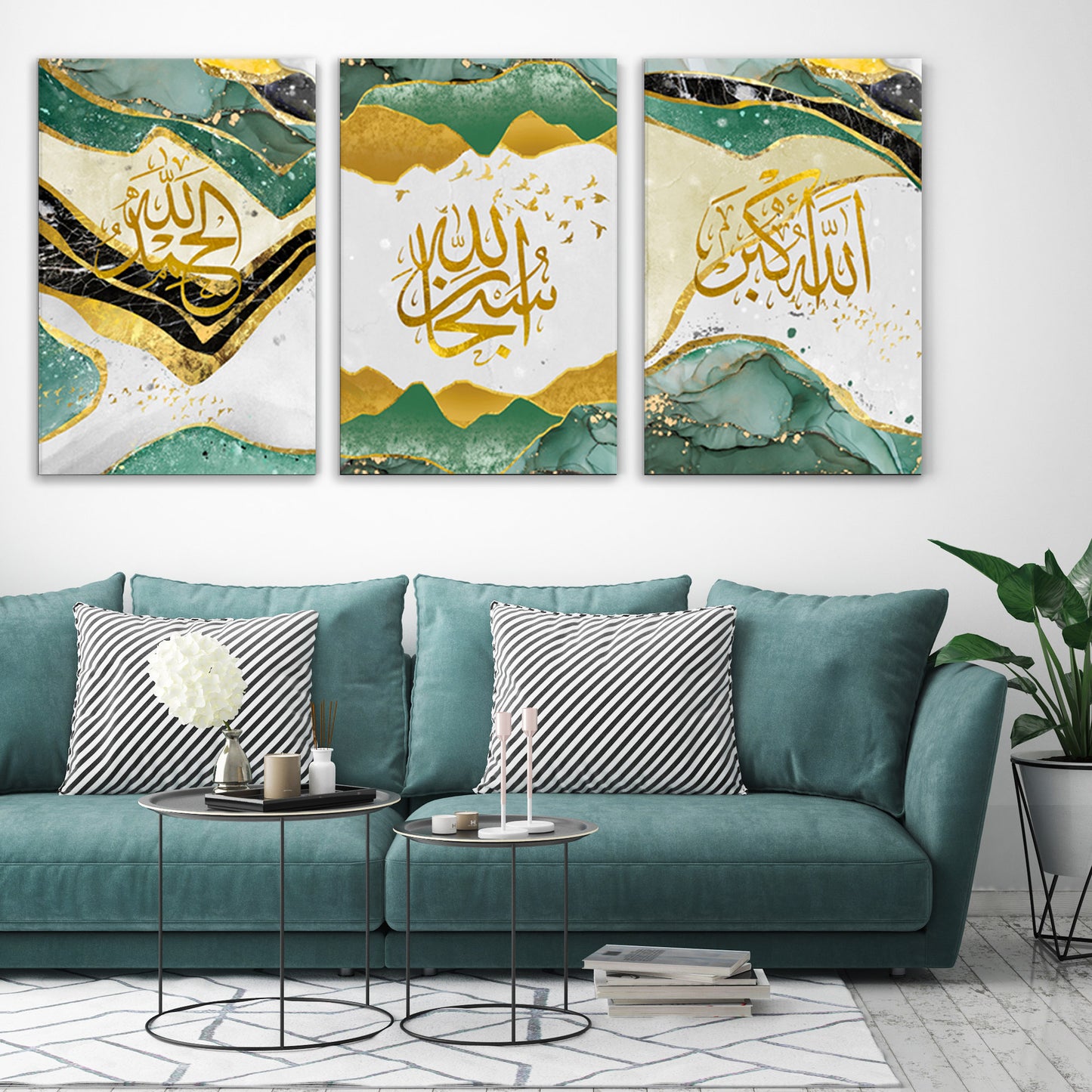 3 Panels, Modern Arabic Canvas
