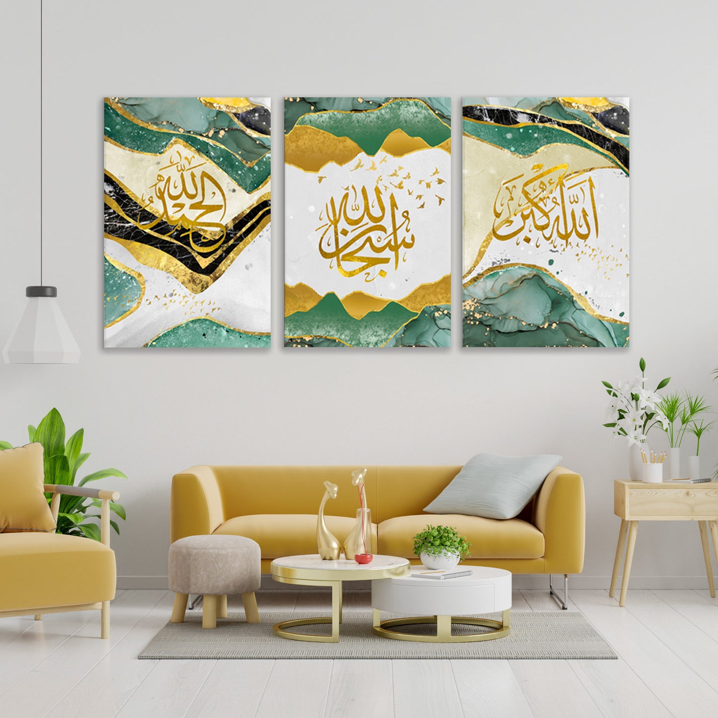 3 Panels, Modern Arabic Canvas