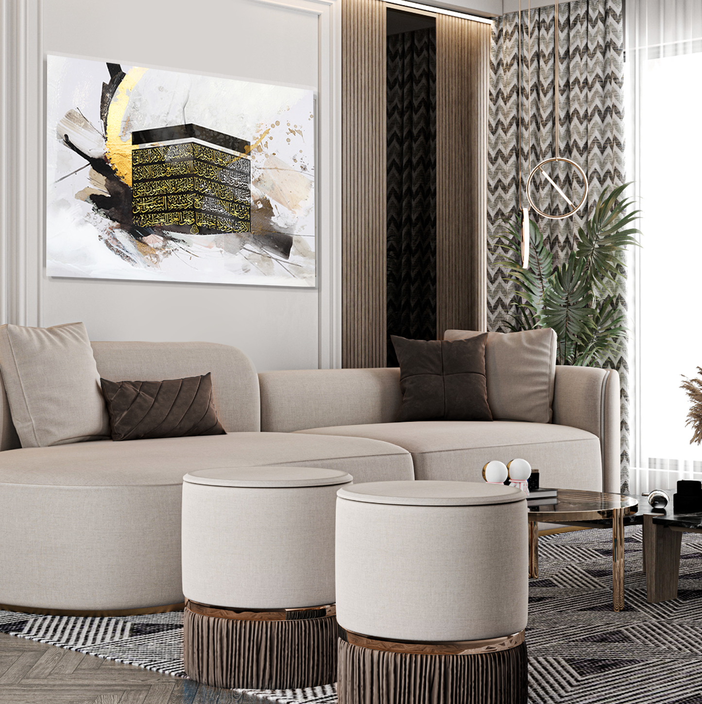 Abstract Kaaba Canvas