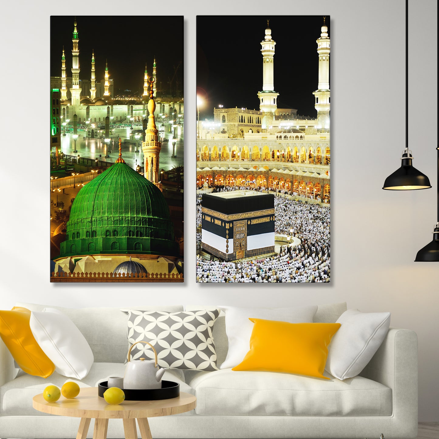 Three Holy Mosques of Islam Canvas