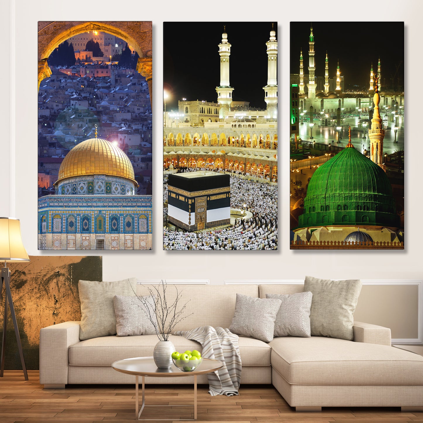 Three Holy Mosques of Islam Canvas