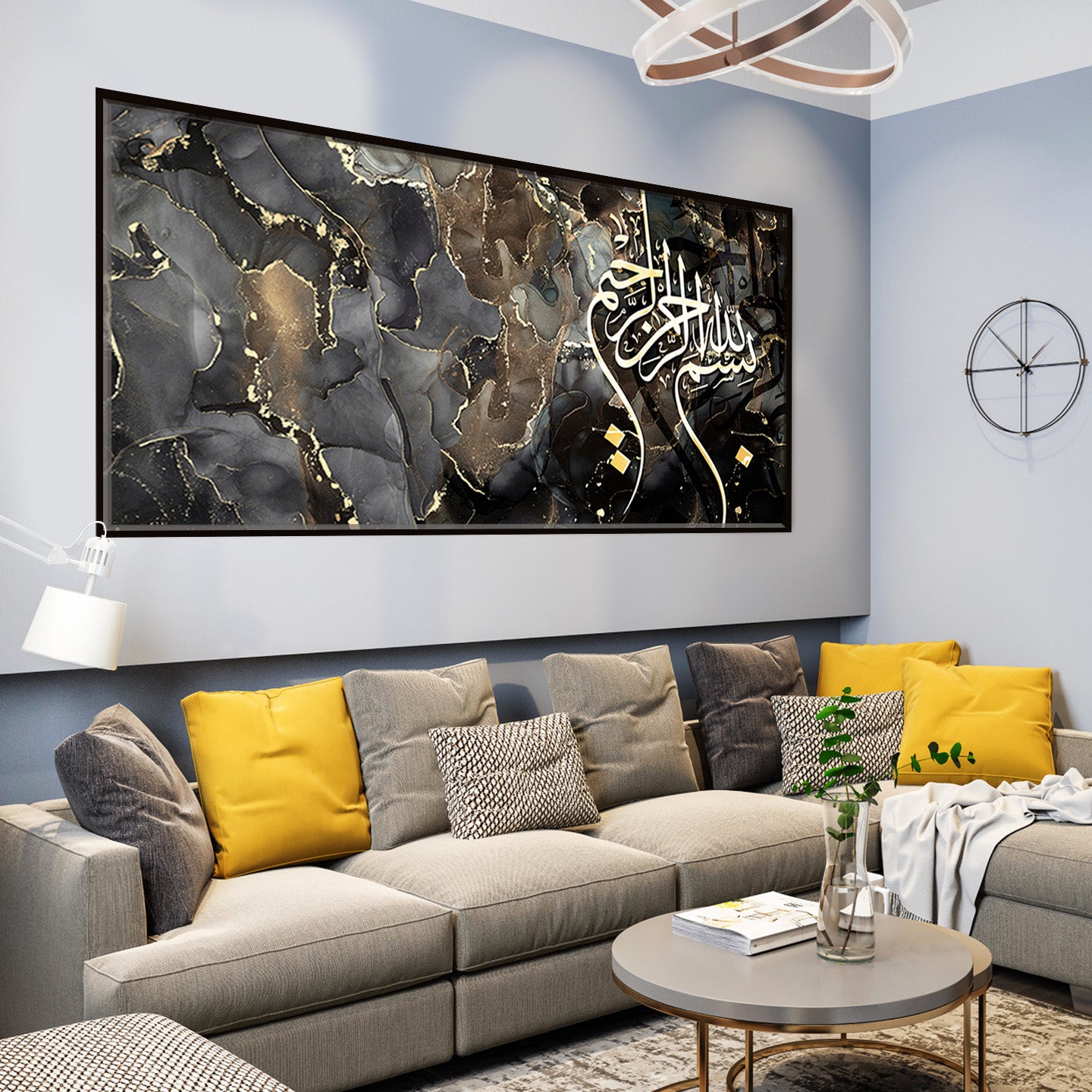 Bismillah modern Islamic wall art, Arabic Calligraphy, Basmalah Islamic gifts