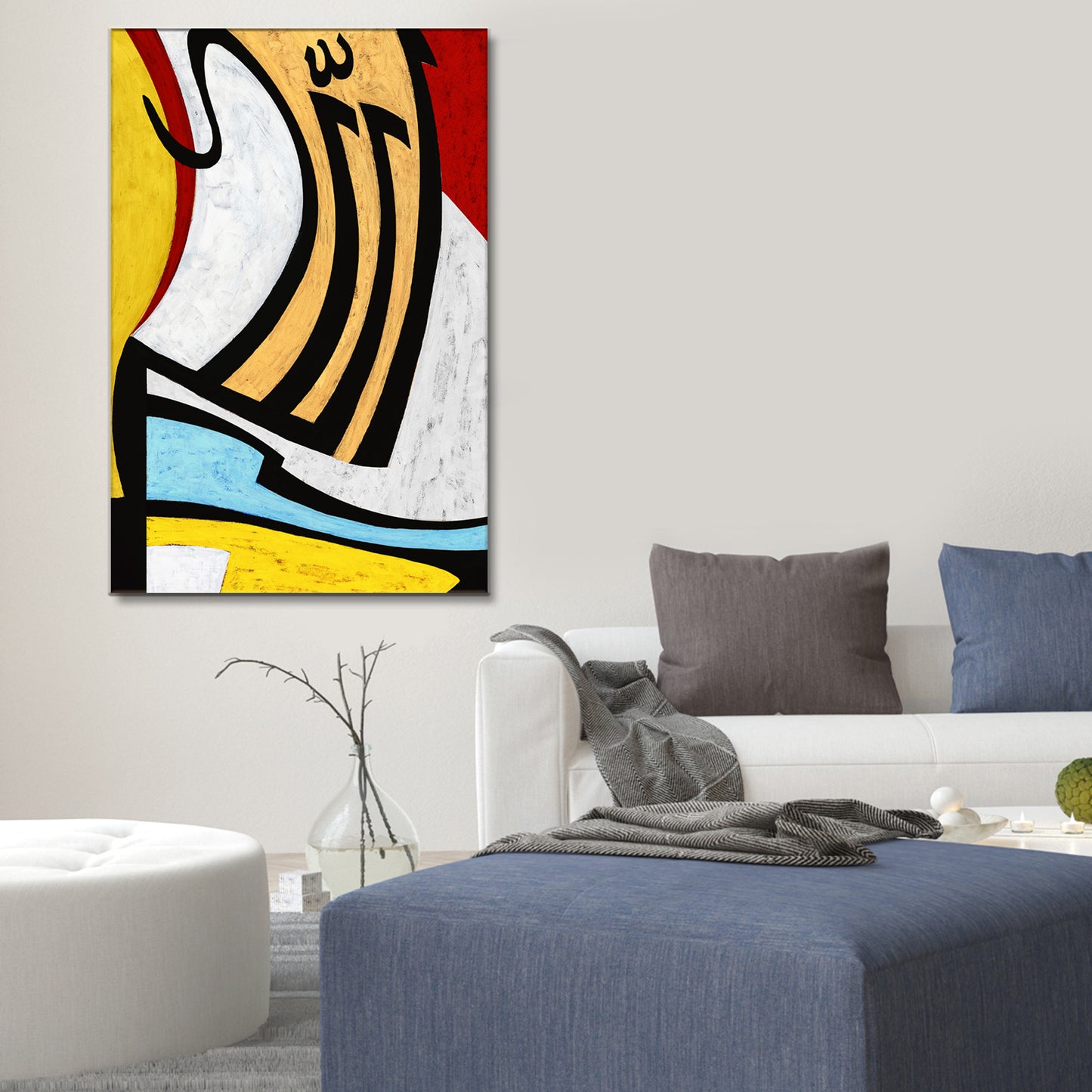 Allah Wall Art Canvas | Abstract Islamic Decor-Arabic Calligraphy