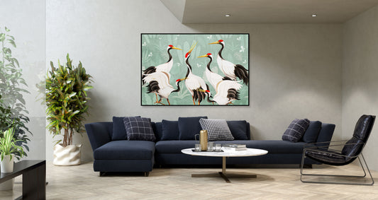 Vintage Flamingo Nature Show Wall Art