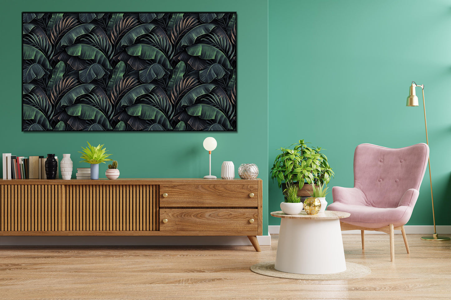 Large Tropical Leaves Canvas