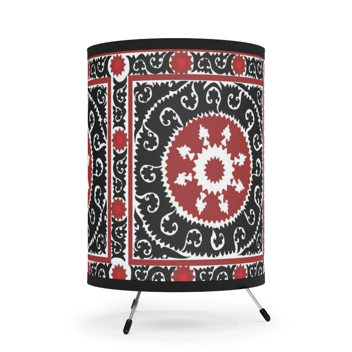 African Boho Art Print Tripod Lamp Shade