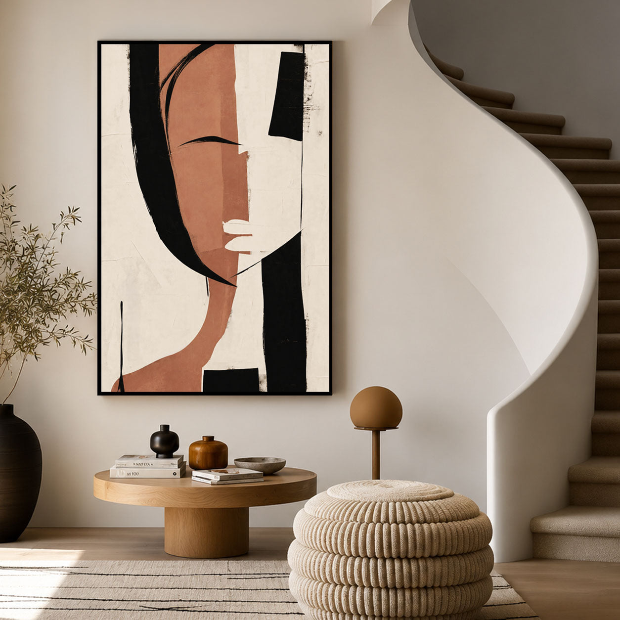 Terracotta Muse | Abstract Woman Wall Art & Canvas