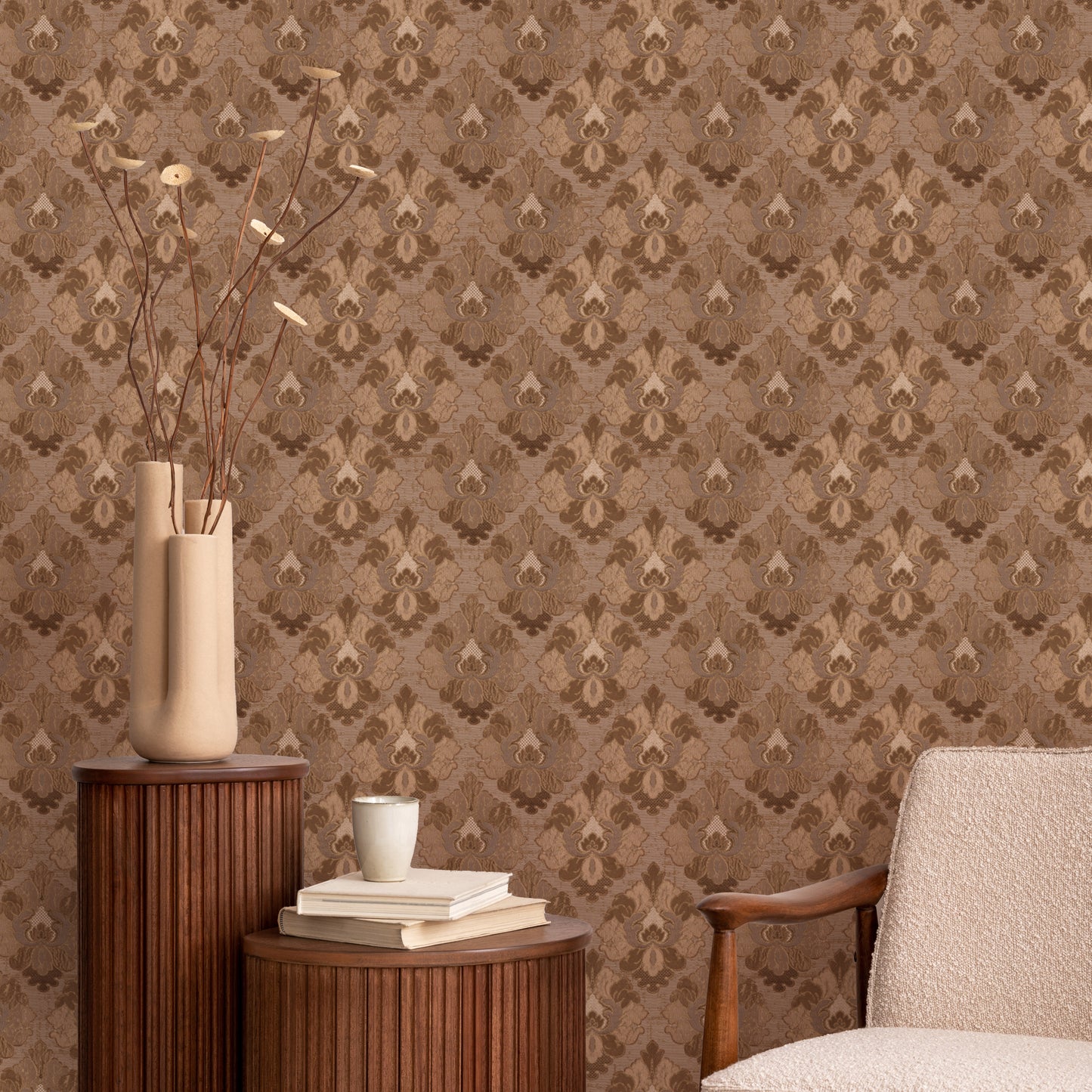 Velmont – Heritage Damask Wallpaper