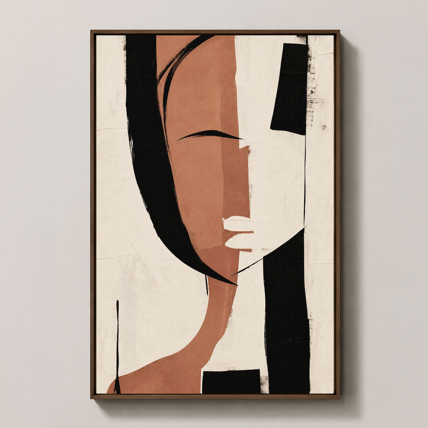 Terracotta Muse | Abstract Woman Wall Art & Canvas