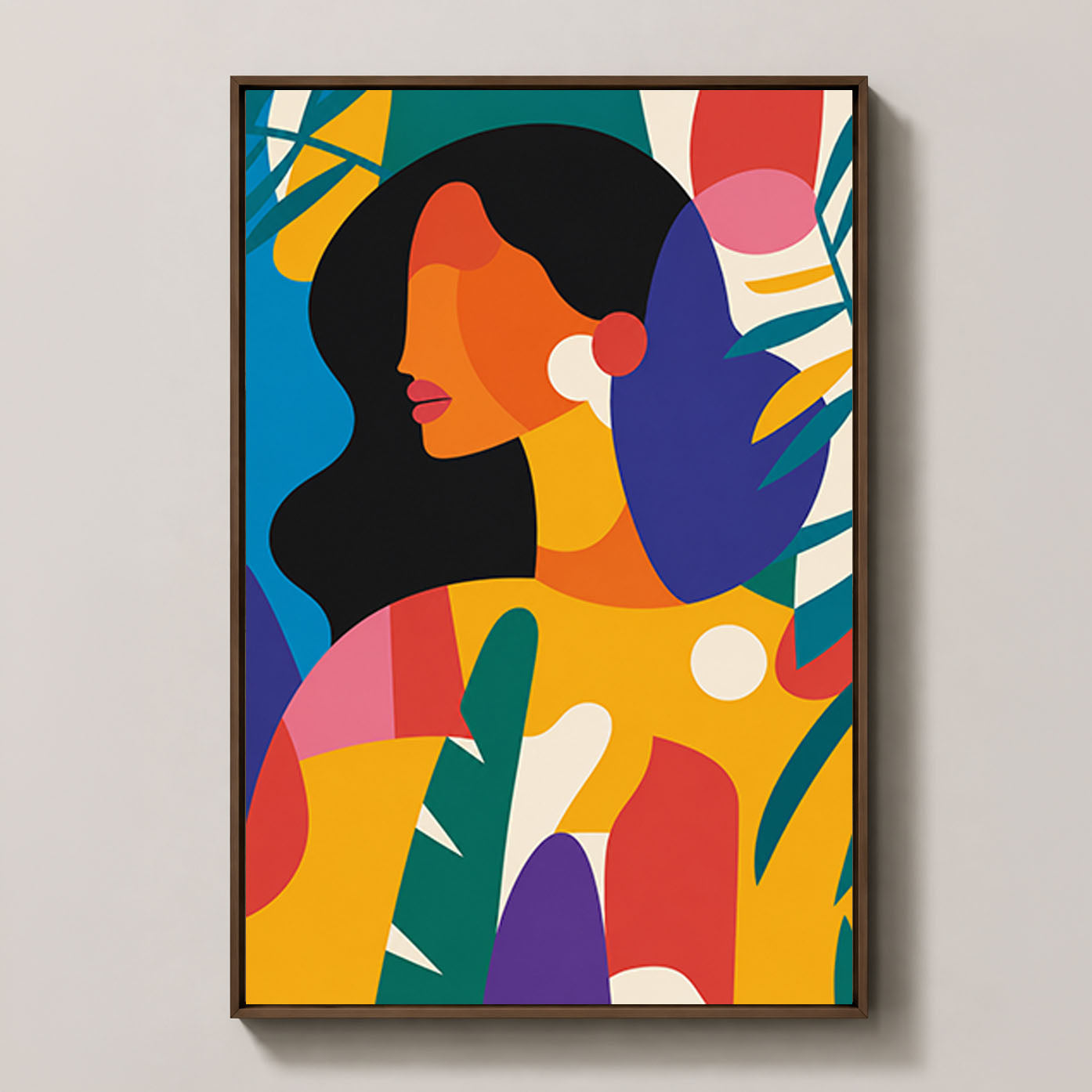 Vibrant Muse – Colorful Abstract Woman Wall Art